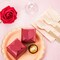 AWELL Burgundy Favor Box Bulk 2.5x2x2.5 inches with Heart Bow Party Favor Box,Burgundy,Pack of 50